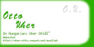 otto uher business card